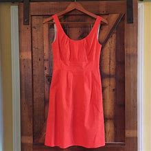 J. Crew Dresses | J. Crew Orange Ruched Neck Dress | Color: Orange | Size: 0