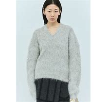 TOTEME Petite Alpaca-Blend Knit Sweater Grey