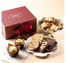 Dulcets Scrumptious Sampler Of Freshly Baked Goods Includes- Fudge Brownies- Muffins-Chocolate Chip Cookies For Corporate Gifting Or Friends