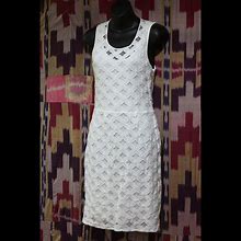 Banana Republic Dresses | Banana Republic White Lace Sheath Dress | Color: White | Size: 4