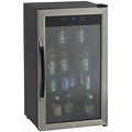 Avanti BCA306SS-IS Beverage Cooler With Glass Door 108 Can Mini Refrigerator With Lock For Beer Soda Water Wine With Digital Temperature Control,