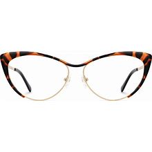 Zeelool Cat Eye Prescription Glasses Tortoise Frames Metal