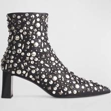 Rag & Bone Viva Treasure Studded Leather Ankle Boots, Blkstud, Women's, 38EU, Boots Ankle Boots & Booties