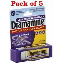 Dramamine Less Drowsy Formula Motion Sickness Relief Tablets 8 Count