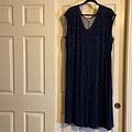 Old Navy Dresses | Old Navy Knit Navy Print Dress Size 2X | Color: Blue | Size: 2X