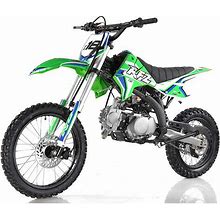 Apollo DB-X18 125CC RFZ Racing Dirt Bike With Twin Spare Heavy Duty Steel Frame Apollo Dirtbike For Youth Adult Big Size Tires 17"/14"
