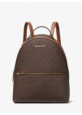 Michael Kors Outlet Sheila Medium Logo Backpack In Brown - One Size By Michael Kors Outlet