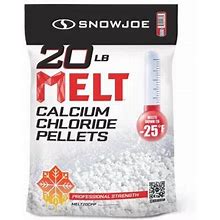 Snow Joe 20 Lb. 94% Pure Calcium Chloride Ice Melt Pellets, MELT20CPP