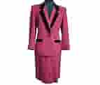 Albert Nipon Vintage Women's Pink And Black Suit Set Size 8