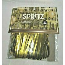 Spritz Gold Backdrop Streamer 6'X1.28' 3 Ct Party Wedding Anniversary Birthday