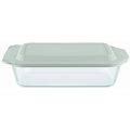 Pyrex Deep Glass Baking Dish With Lid, 7 X 11"