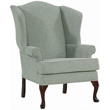 Comfort Pointe Crawford Cadet Green Fabric Wing Back Accent Chair