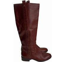 NEW Sam Edelman Prina Knee High Leather Boots In Redwood 6.5