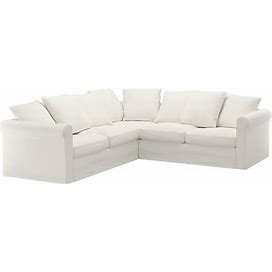 IKEA - HARLANDA Sectional, 4-Seat Corner, Inseros White, Height Including Back Cushions: 41 "