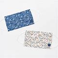 Isaac Mizrahi Live! Set Of 2 Printed Cloth Face Coverings - New Women | Color: Blue/White | Size: L