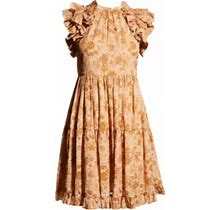 Ulla Johnson Adele Womens Dress Meadow Flutter Sleeve Ladies Size 0 2