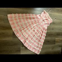 1950 Vintage Sun Dress | Color: Pink/Silver | Size: 14