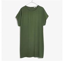 Madewell Easy Dress Womens Size Small Green Button Back Shift