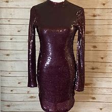 Fashion Nova Dresses | Fashion Nova Expose Sequin Dress | Color: Purple/Black | Size: S