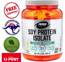 Now Foods Sports Soy Protein Isolate Vegan Powder Natural Vanilla 2 Lbs (907 G)