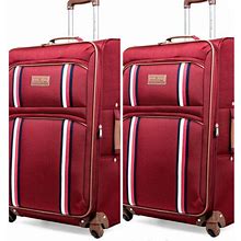 Tommy Hilgier Scout 5.0 Softside Expandable Spinner Luggage, Red