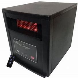 Home Comfort Portable Heater With Remote 1500 Sq Ft Electric Infrared 5200 BTU Black 090314031117