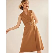 Women's Sleeveless Belted Blazer Dress In Brown Size 14 | White House Black Market, Vacation Dresses