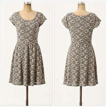 Anthropologie Dresses | Anthropologie Deletta Brushed Terra Dress Lace | Color: Brown/Tan | Size: Xs