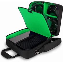 USA Gear Console Carrying Case - Xbox Travel Bag Compatible With Xbox One And Xbox Series S With Water Resistant Exterior And Accessory Storage For