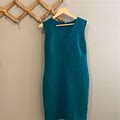 Ann Taylor Dresses | Green Ann Taylor Sleeveless Sheath Dress | Color: Green | Size: 12
