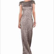 Sorella Vita Dresses | Sorella Vita - Silver Sequin Bridesmaid Dress | Color: Silver | Size: 2