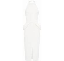 Zhivago Women's Rise Textured Halter Midi-Dress - White - Size 12