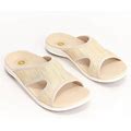 Revitalign Orthotic Metallic Slide Sandals - Brook, Size 7 Wide, Pearl