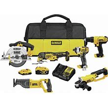 DEWALT 20V MAX Power Tool Combo Kit, 6-Tool Cordless Power Tool Set With Battery And Charger (DCK661D1M1)