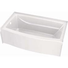 Classic 500 Curve 60 in. X 32 in. Soaking Bathtub With Left Drain In High Gloss White