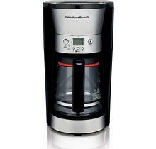 12-Cup Black And Stainless Steel Programmable Coffee Maker