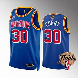 Stephen Curry Golden State Warriors 2022 Finals Jersey Royal 30 Classic Dub