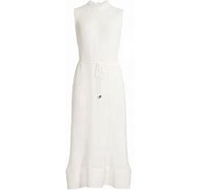 Milly Women's Melina Pleated Midi Dress - White - Size 10