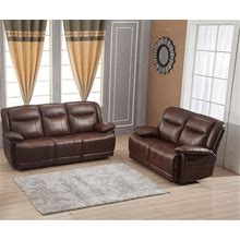 Betsy Furniture 2 Piece Bonded Leather Reclining Living Room Set, Sofa And Loveseat