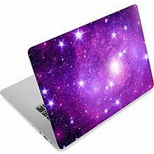 HYUTOTA Laptop Notebook Skin Sticker Cover Decal Fits 12 13 13.3 14 15 15.4 15.6 Inch Laptop Protector Notebook PC | Easy To Apply, Remove And Change Styles (Purple Galaxy)