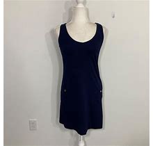 Gap Factory Womens Dress Xs Blue Sleeveless Knit Career Casual
