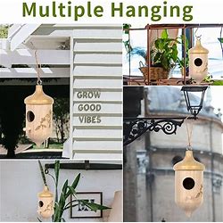 Wooden Hummingbird Houses For Outside For Nesting,3 Pack