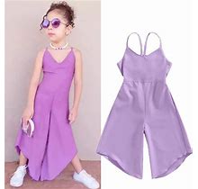Hot Sell Summer Baby Kids Overalls Sleeveless Solid Color Casual Girl One Piece Jumpsuit - Buy Girl Jumpsuit,Sleeveless Romper For Baby,Fashion Kids