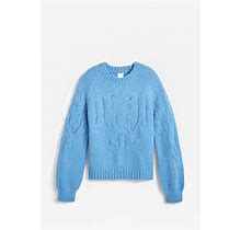 Maurices Girls Cable Knit Sweater Blue Size Medium
