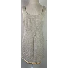 Cynthia Rowley Dresses | Cynthia Rowley Gold Tinsel Slip Woven Mini Dress | Color: Cream/Tan | Size: M
