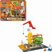 Matchbox Cars Playset, Action Drivers Epic Construction Yard, 20-In Tall Crane & 1:64 Scale Toy Construction Vehicle