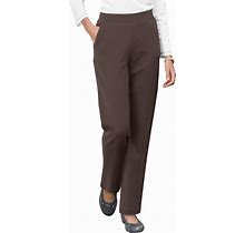 Appleseeds Women's Everyday Knit Straight-Leg Pants - Brown - 3X - Womens