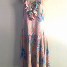 Ralph Lauren Dresses | Ralph Lauren Drop Waist Knit Sleeveless Dress | Color: Blue/Orange | Size: M
