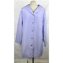 J. Jill Coat Lg Violet Quilted Lined Insulated Mid Length Lightweight