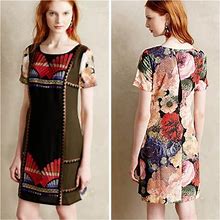 Anthropologie Dresses | Anthropologie Ranna Gill Embroidered Dress | Color: Green/Red | Size: 0